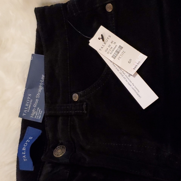 Talbots High-rise Straight-leg Cords - black - Picture 3 of 11